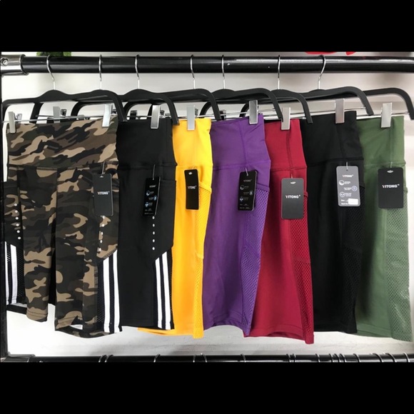 Reflective black biker shorts - Picture 1 of 5